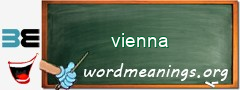 WordMeaning blackboard for vienna